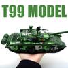 Scale 1:40 T99 Tank Model Toy Music Light Alloy Diecast Rotatable Turret Military Tracked Armored Models Boys Ornaments Gifts