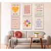6Pcs Mental Health Wall Art Therapy Office Wall Decor Classroom Poster Motivational Pirational Quotes Pictures Boho Painting Positive Artwork Canvas