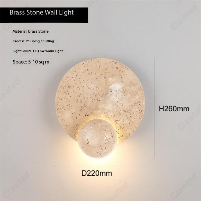 European LED Yellow Cave Stone Cream Wall Lamp Living Room Study Bedroom Bedside Atmosphere Decorative Lighting Lamps