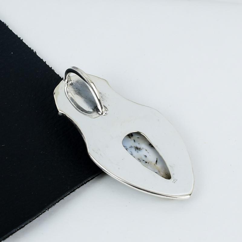 Natural Dendrite Opal Gemstone Pendant 925 Sterling Silver- Handmade Design, Everyday Wear Jewelry, Unique Dendrite Opal Pendant Father's Day Gifts