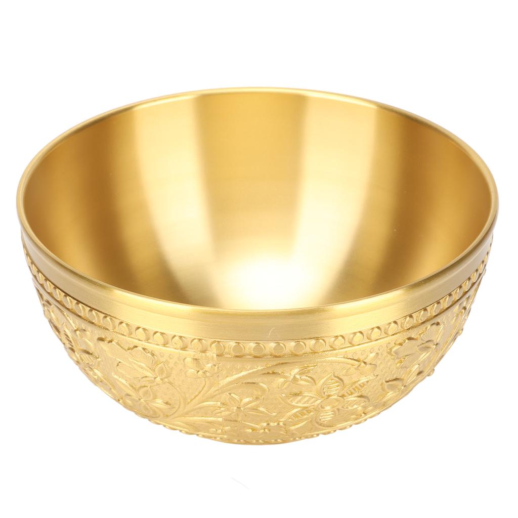 Brass Decorative Bowl Retro Exquisite Unique Carved Design Brass Bowl for Table Home Decoration