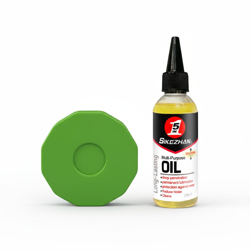 Bicycle Chain Lubrication Kit – Chain Oiler Roller Tool with 100ml Bike Chain Lubricant for MTB Road and Mountain Bikes