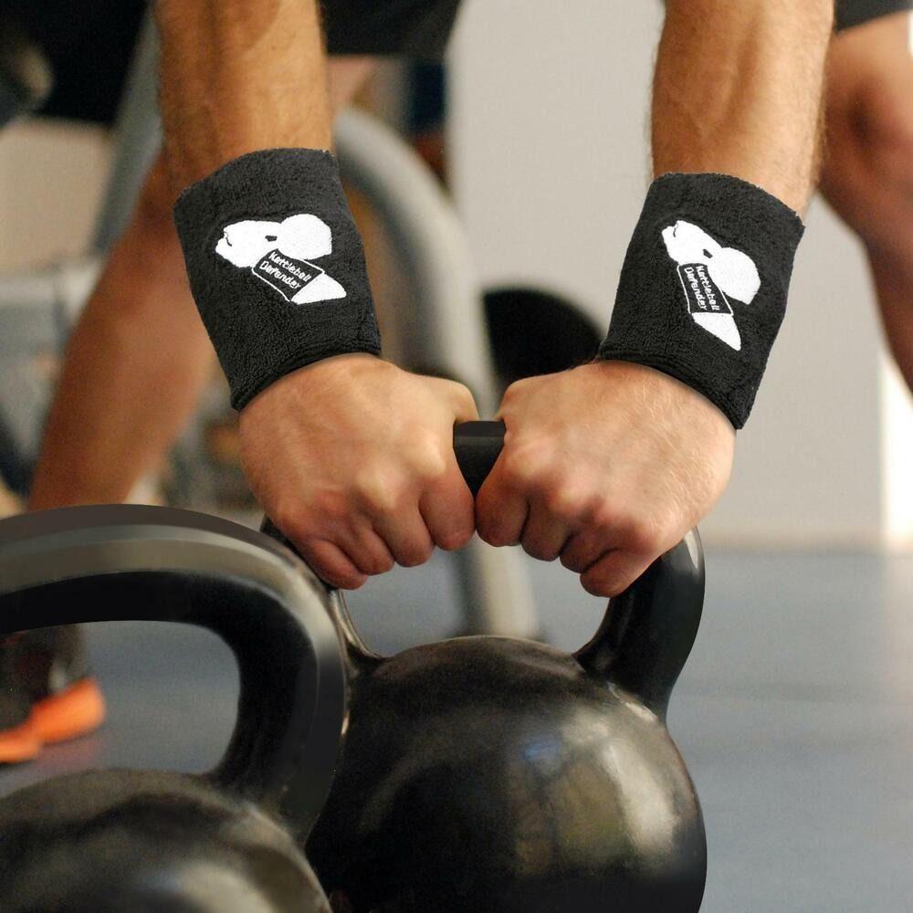 1Pair Cotton Kettlebell Wrist Guard Comfortable Sweat-absorbing Wrist Guard Protector 1Pair Black Protecting the wrist 1