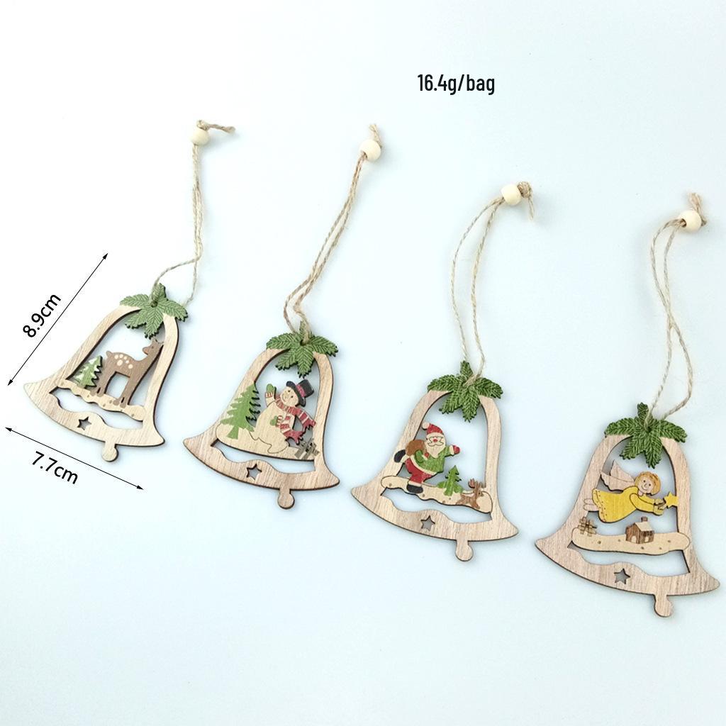 Rustikaler Holz-Weihnachtsbaum-Anhänger DIY Dekorationszubehör