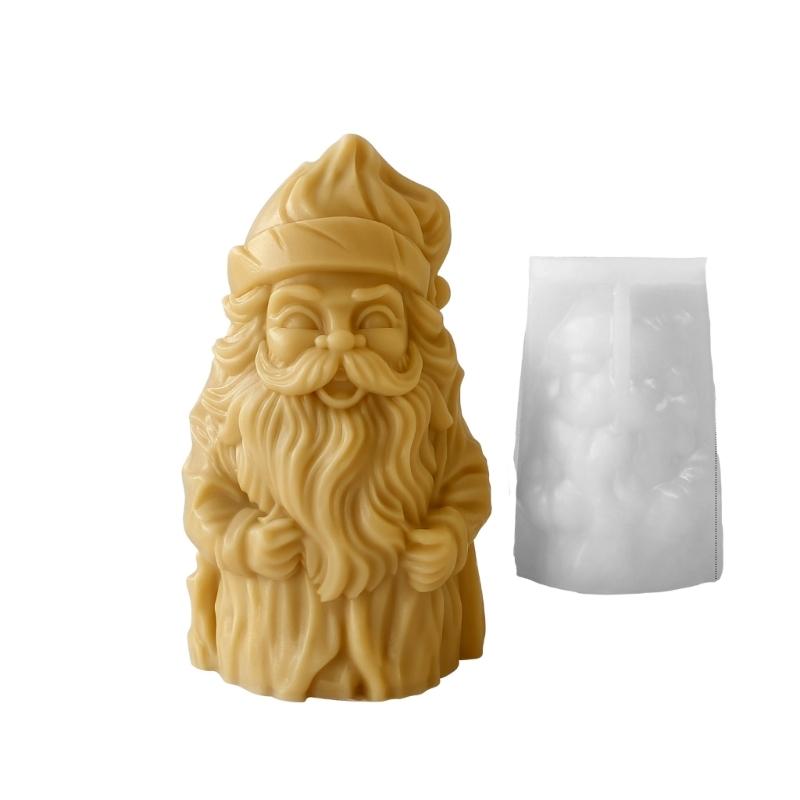 Santa Candle Mold,Christmas Candle Silicone Mold for Candle Making,Diys Resin Crafts Mold Aromatherapys Candle Mould Gift