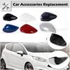 Rearview Mirror Cover 6 Color Side Wing Trim Clip-on Decor Cap Car Refit Accessories Compatible For Ford Fiesta MK7 2009-2017(Glossy White Left)