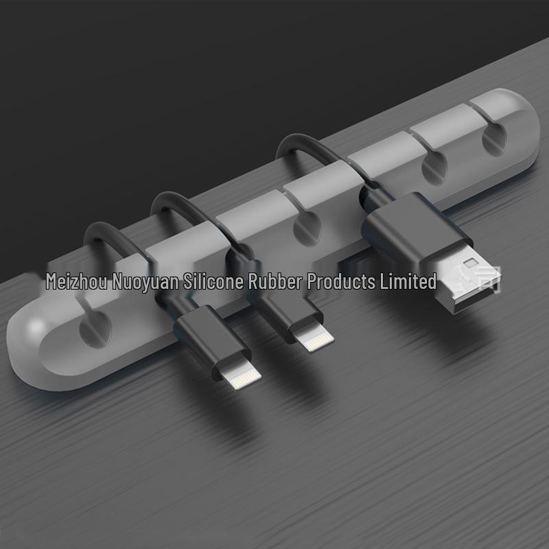 Silicone Cable Protector & Organizer: Self-adhesive Desktop & Car Clip Winder for Cables