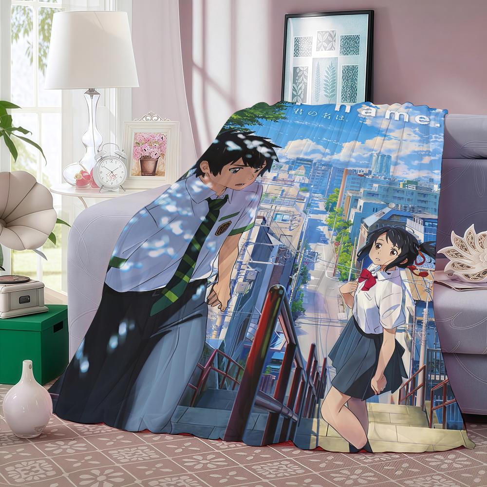 Movie Your Name Blanket Soft and Skin Friendly For Couch Bed Napping Bedspread All Seasons Comforter