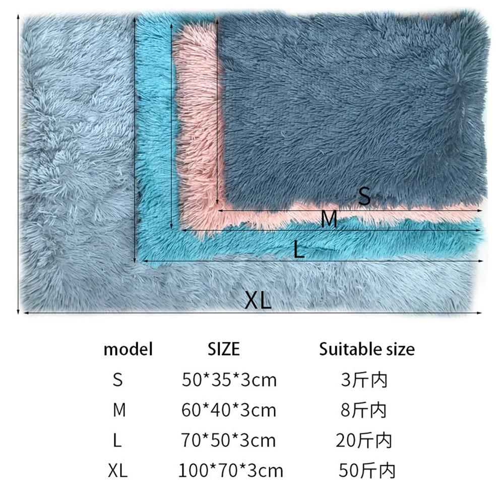 Soft Plush Padded Pet Sleeping Mat Soft Pet Mattress Puppy Dog Cat Sofa Cushion Warm and Breathable Large Dog Pet Bed Dog Mat