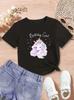 Colorful Unicorn Birthday TShirt My 2nd 3rd 4th 5year old Birthday Girls Clothing Summer Casual Short Sleeved Tshirt Tops