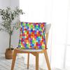 Rainbow Autism Awareness Puzzle Seamless Pattern Pillow Cover Design Cushion Cover Funny Pillow Case For Office Car Home Decor