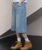 KIRSH Plain Loose Fit Bermuda Denim Pants [Light Blue]