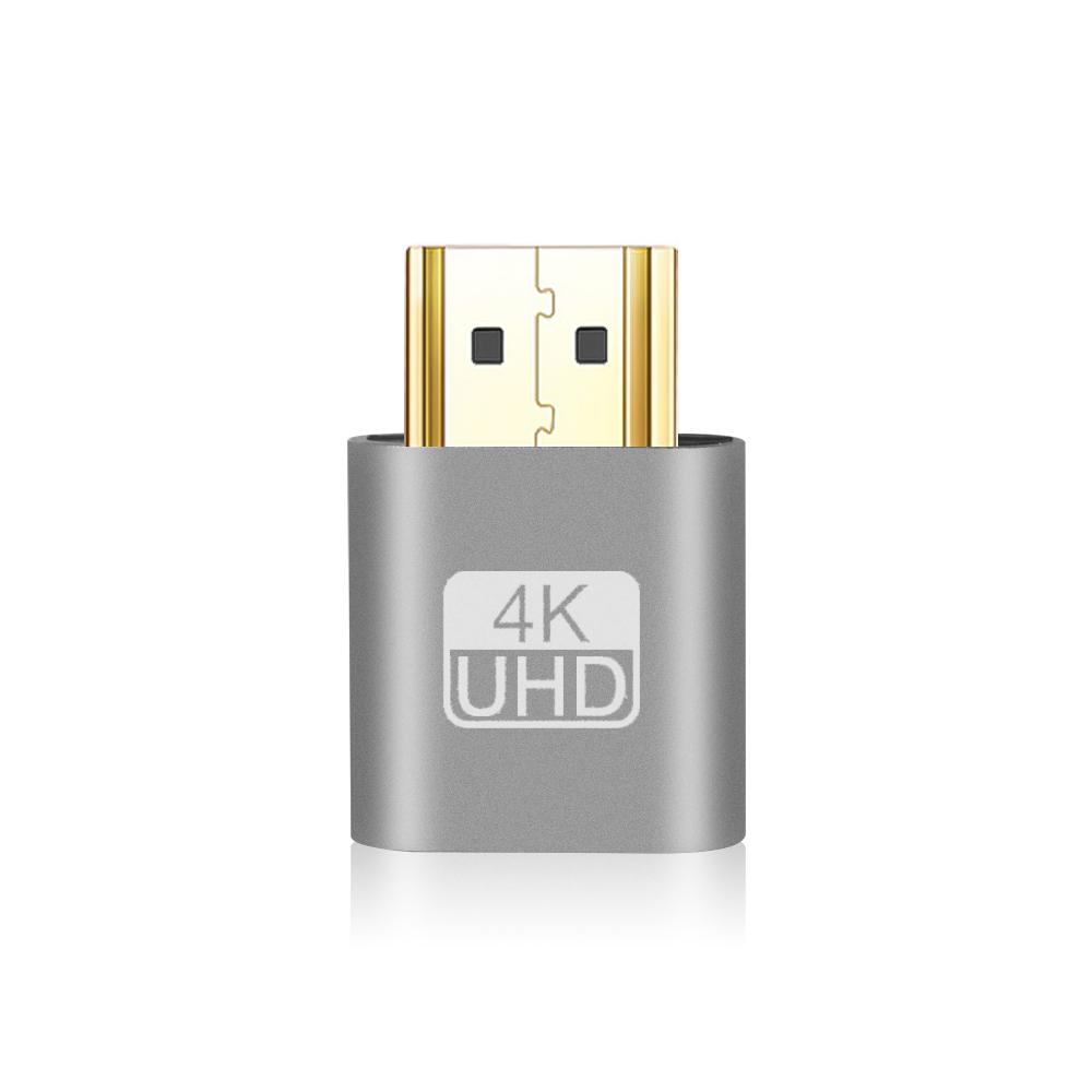 

VGA Адаптер віртуального дисплея Сумісний з HDMI 1.4 DDC EDID Заглушка-імітатор Емулятор дисплея без голови Відеокарта Захисна пластина None срібний