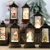 Christmas Snow Lantern Battery Operated LED Light Water Glittering Santa Snowman Hanging Night Lamp Holiday Decor