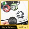 ZDVK6 2026 Hot For SKODA 8/9/10cm Emblem Car Front Hood Badge Rear Trunk Sticker For Skoda S Skoda Kodiaq Fabia Kamiq Karoq Octavia 3