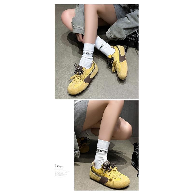 Big Head Ugly Cute Agan Shoes Women Leather Shallow Mouth De Training Shoes Lightweight Breathable Sports Casual Shoes