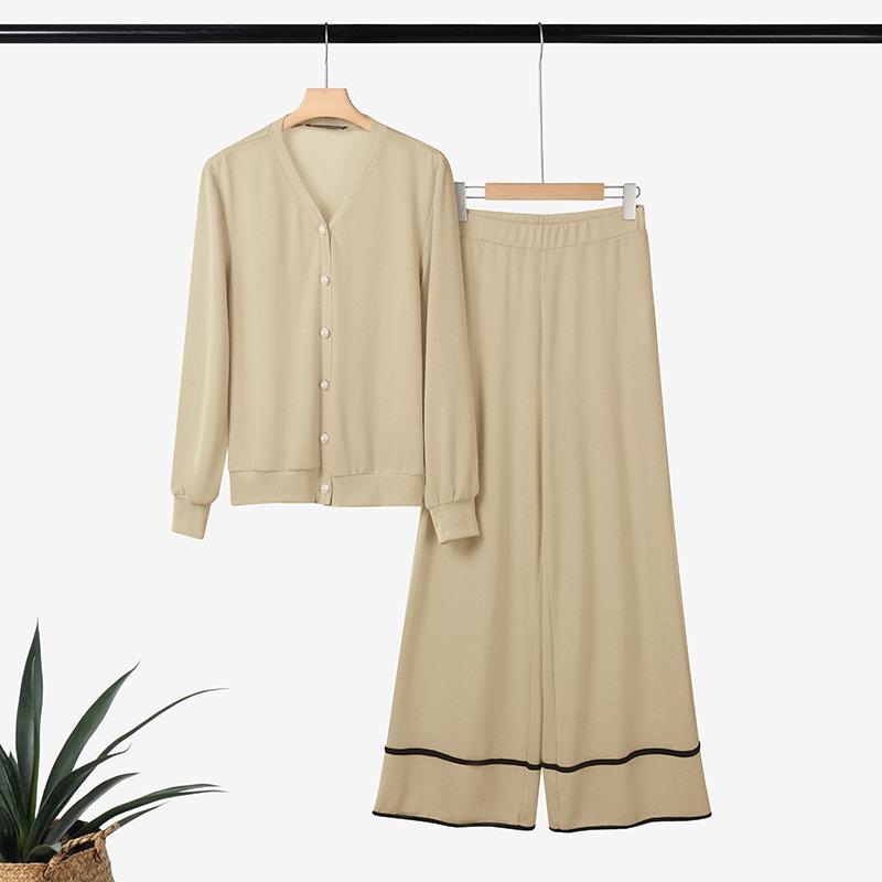 ZANZEA Women Long Sleeve Blouse and Pants Casual Autumn Two Piece Suit Sets