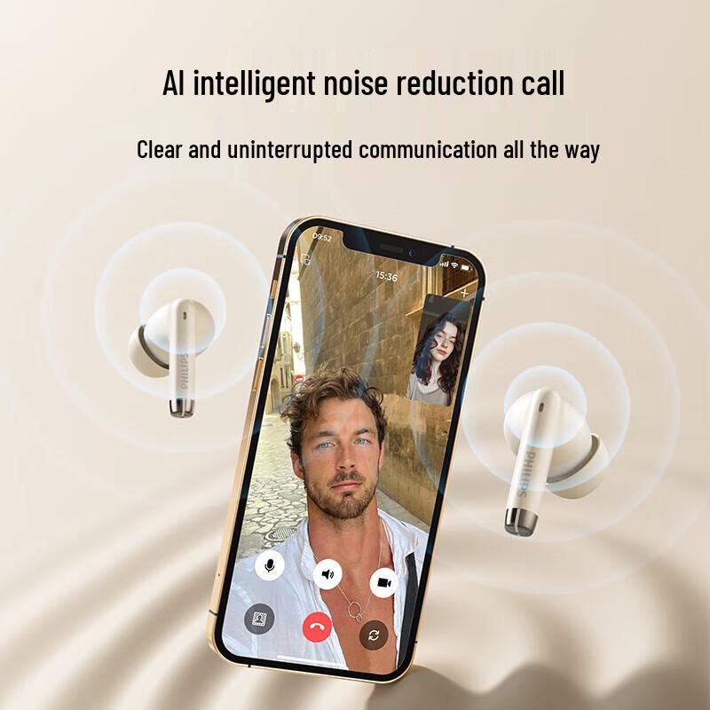 Philips TAT2020 Sports True Wireless Noise-Cancelling Earbuds