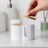 2-in-1 Cotton Swab Makeup Remover Cotton Integrated Storage Box Desktop Makeup Cotton Double Hole Storage Box Covered StorageBox