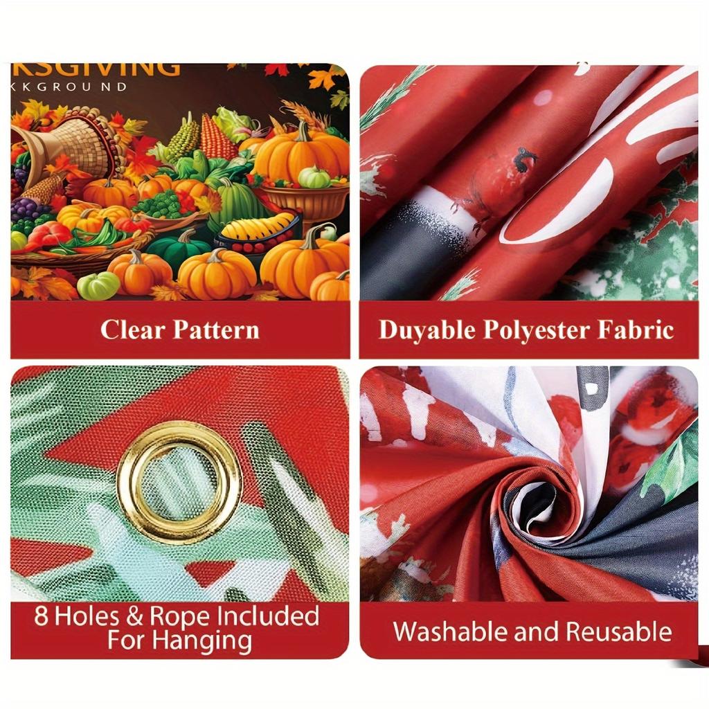 Thanksgiving and Autumn Harvest Garage Banner - Outdoor Party Decoration No Power Required