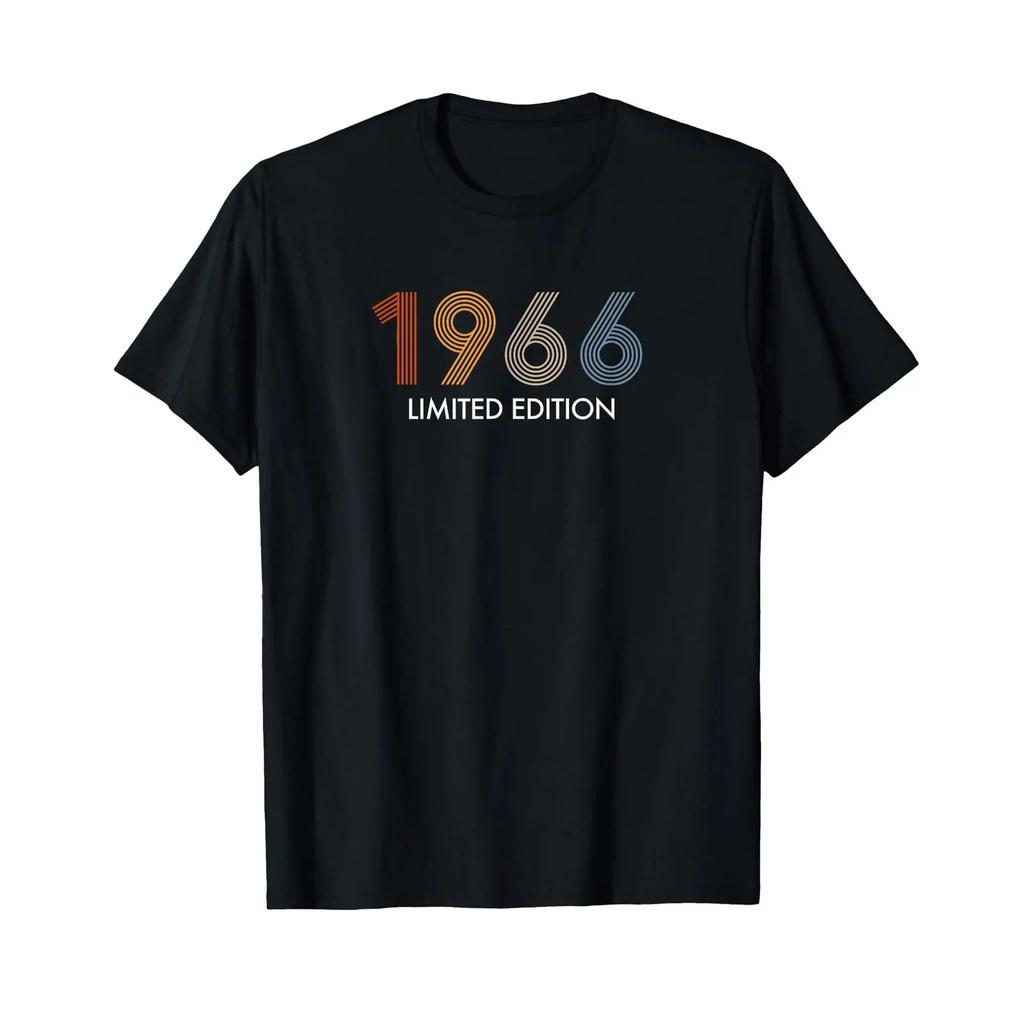 Retro 57 Years Vintage 1966 Limited Edition 57th Birthday T Shirt Black Vintage Breathable Streetwear Casual