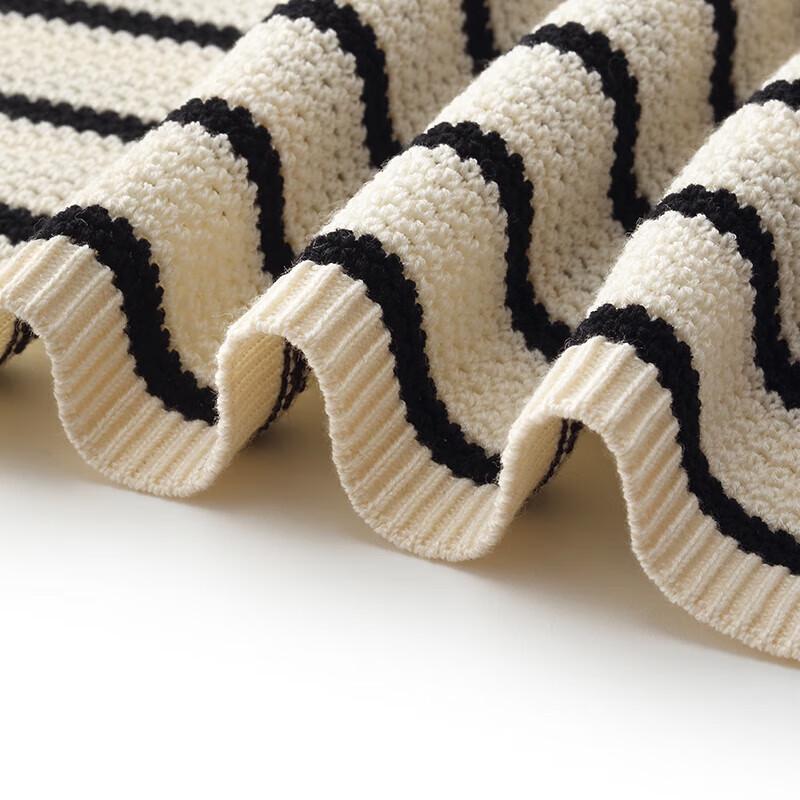 GOELIA Spring Tencel Lapel Striped Pullover