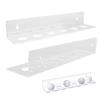 2PCS Small Balls Display Rack Acrylic Clear Wall Mounted Floating Shelf 12 Balls Stand Holder for Ta