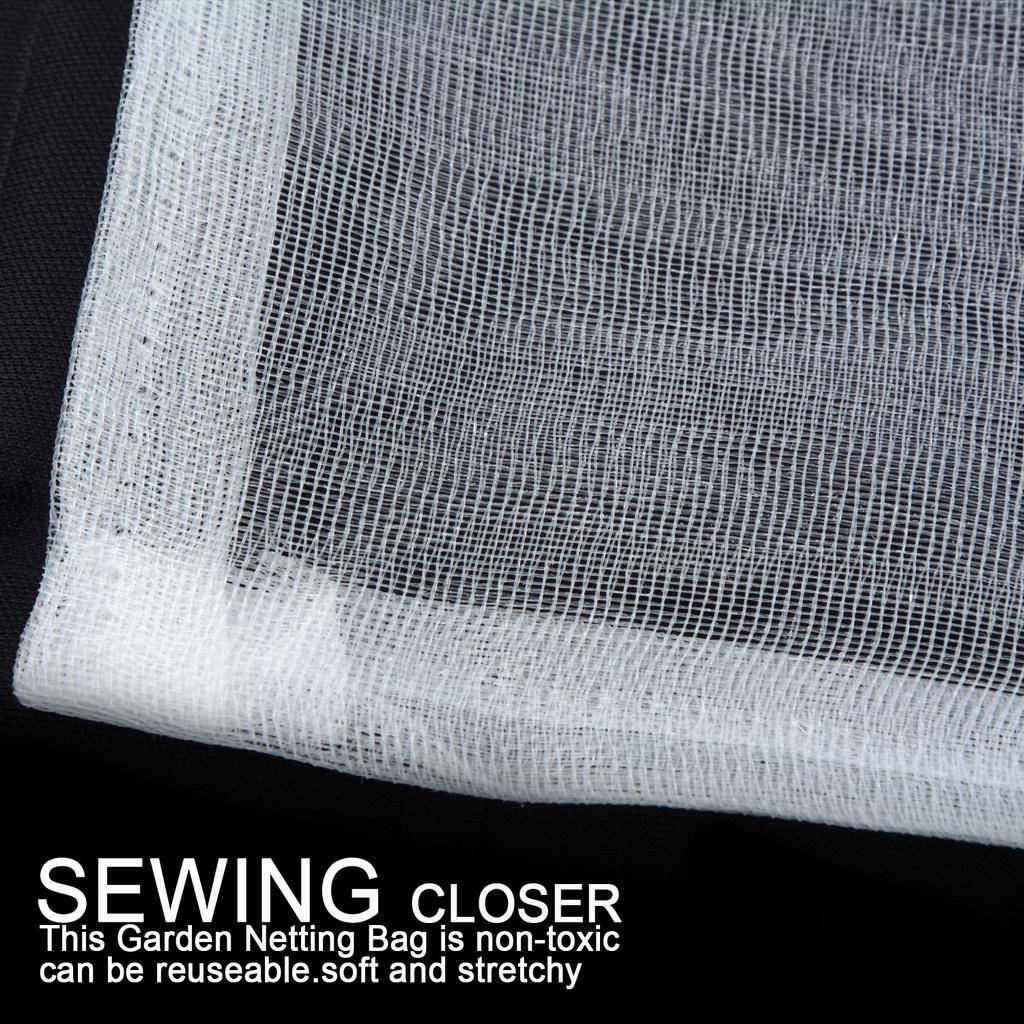 100Pcs Nylon Mesh Bags with Dradrawstringwstring Breathable Fruits Barrier Protect Bags 25x15cm