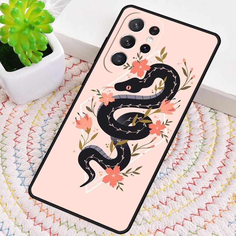 Fashion Snake Flower Phone Case for Samsung Galaxy Note 10 Pro S26 Ultra S23 S24 FE S25 S21 S22 PLUS Shockproof Cove