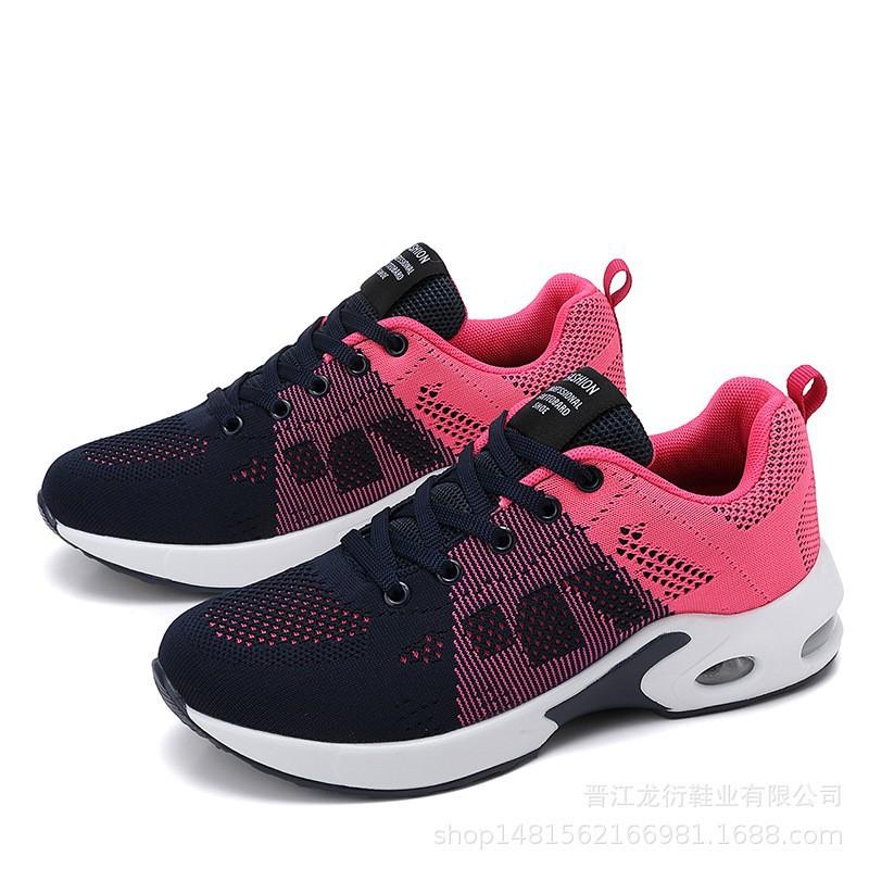 Popular Spring New Dense Mesh Fly-woven Women's Shoes Korean Version Versatile Comfortable Casual Shoes Large Size Sports Shoes