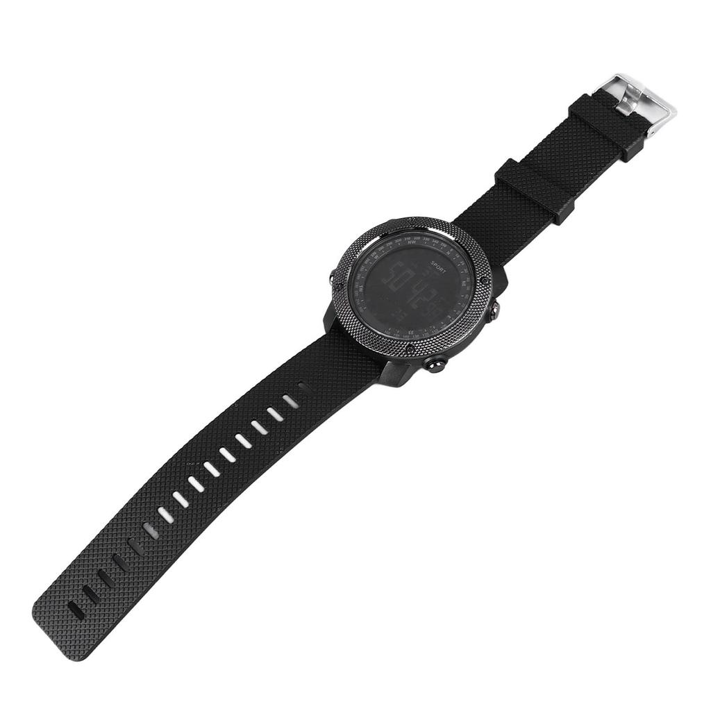 Sports Watch Waterproof Multifunctional PU Strap LED Light Large Screen Display Stopwatch Alarm Digital Watch for