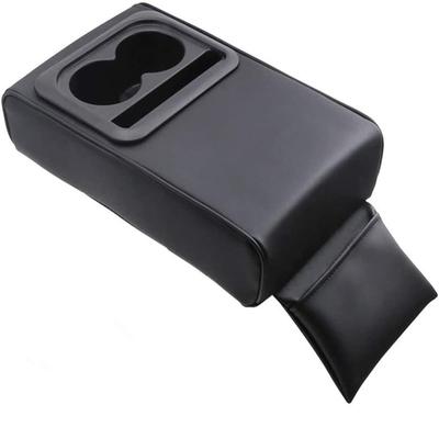 Raksonic Armlehnenkonsole Autoaufbewahrung Armlehnenpolster mit Tasche und Getränkehalter Universell Reduziert Einfach für Innenraum Auto Zubehör Box, Box, Halter, Passend,