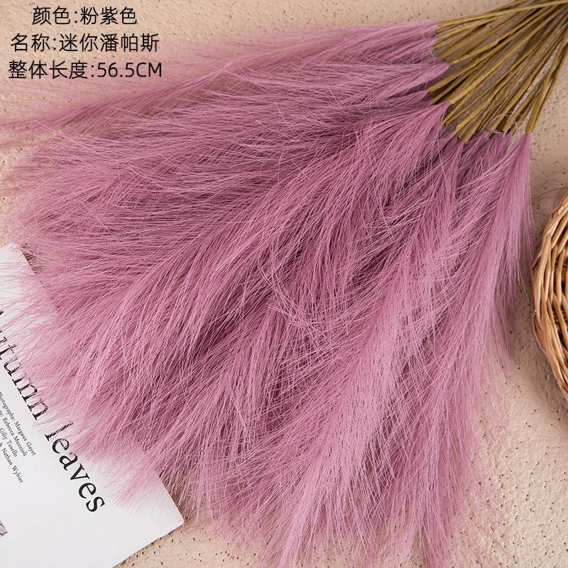 Artificial Flower Mini Pampas Reed Grass INS Wind Simulation Flower Manufacturer Home Decoration Wedding Wholesale