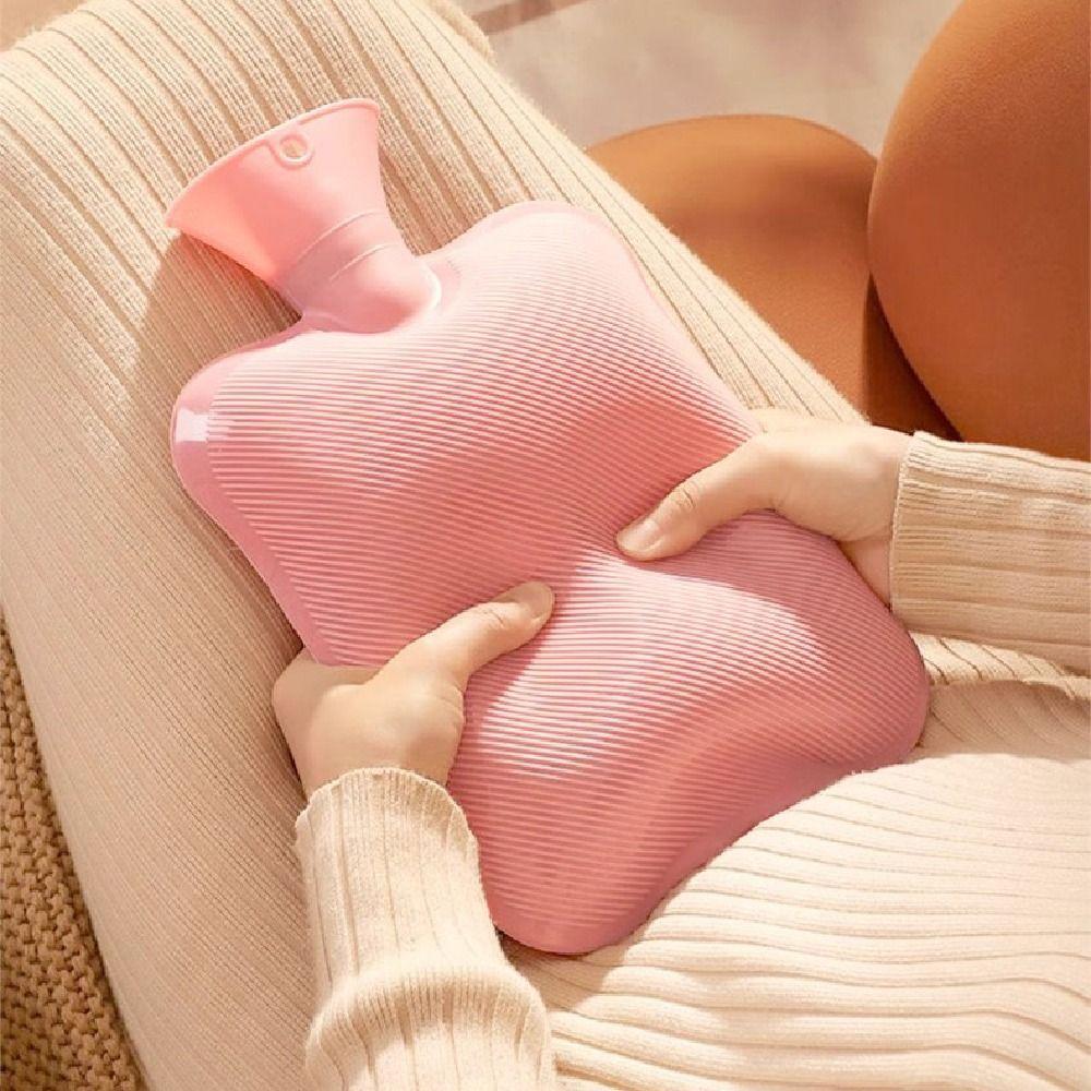Removable Hot Water Bottles 2000ml Water-filling Bottle Soft Belly Warmer  Bed