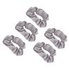 5pcs Light Up Scrunchies Light Up Grey Satin Elastic Glow in The Dark Hair Scrunchy for Women
