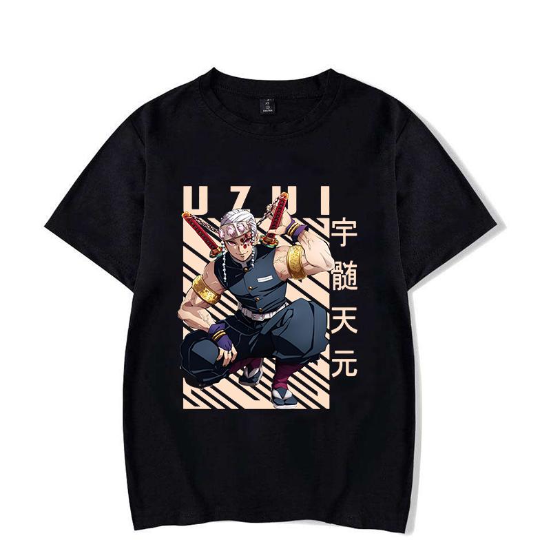 New Anime Uzui Tengen Print Short Sleeves Fashion Round Neck Men Woman T-Shirt Summer Casual Tees