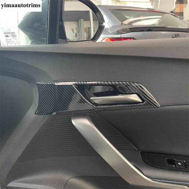 Window Lift / Head Light / Steering Wheel / Gear Shift Panel Cover Trim For MG 4 EV 2024 Carbon Fiber Accessories Interior