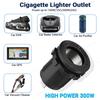 12V 36W Dual QC3.0 usb Car Chager Port Cigarette Lighter Socket with Waterproof Rocker Toggle Switch for RV Bus Boat Truck ATV