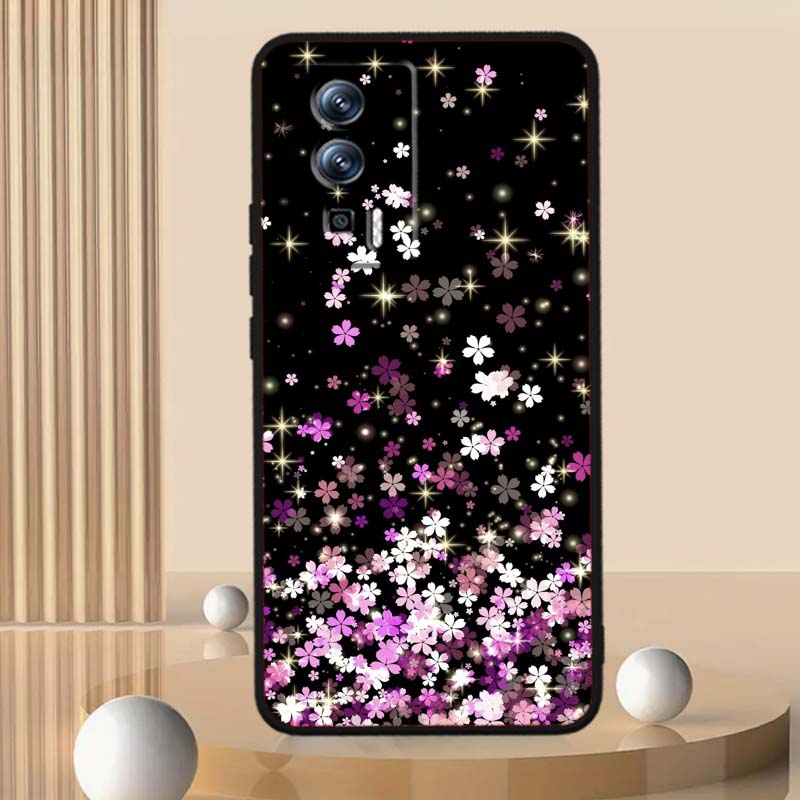 Butterfly flower pattern Phone Case For Xiaomi Redmi 12 13C 12C 13 10C 9T A2 9A 9C 7A Note 10S 8T 10 9 8 Pro 4G 5G Black
