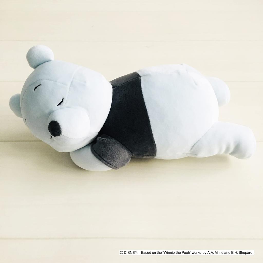 MORIPiLO Disney Kissen Pooh Schlafen S 30cm Stofftier Kissen 28x15x15cm Pastellblau Geburtstagsgeschenk Niedlich Weich Disney Figur Kissen