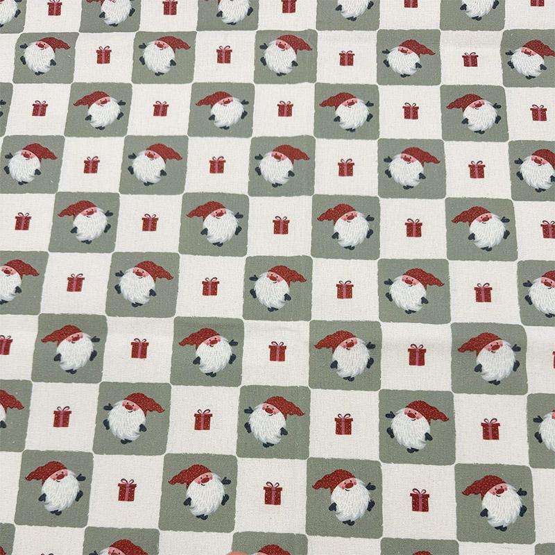 1m/2m/3m Encrypted Cotton and Linen Christmas Themed Fabric for Christmas Decoration Fabric Table Cloth Door Curtain DIY Fabric
