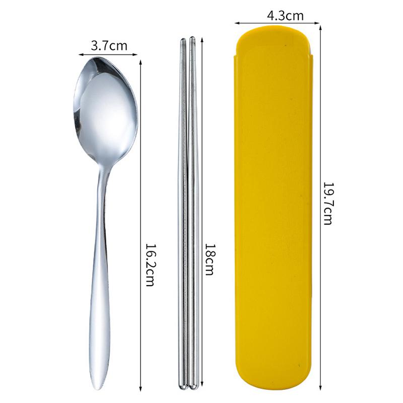 Durable Stainless Steel Flatware Set with Case for Travel Ideal for Camping and Hiking