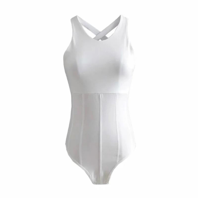 European and American Women's Sexy Summer Tight Solid Color Fashionable Slimming Jumpsuit