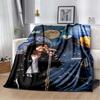 Custom Pop Music Michael J-Jackson Printed Flannel Blanket , Warm Soft Cozy Blanket Flannel Livingroom Home Decor Birthday Gi