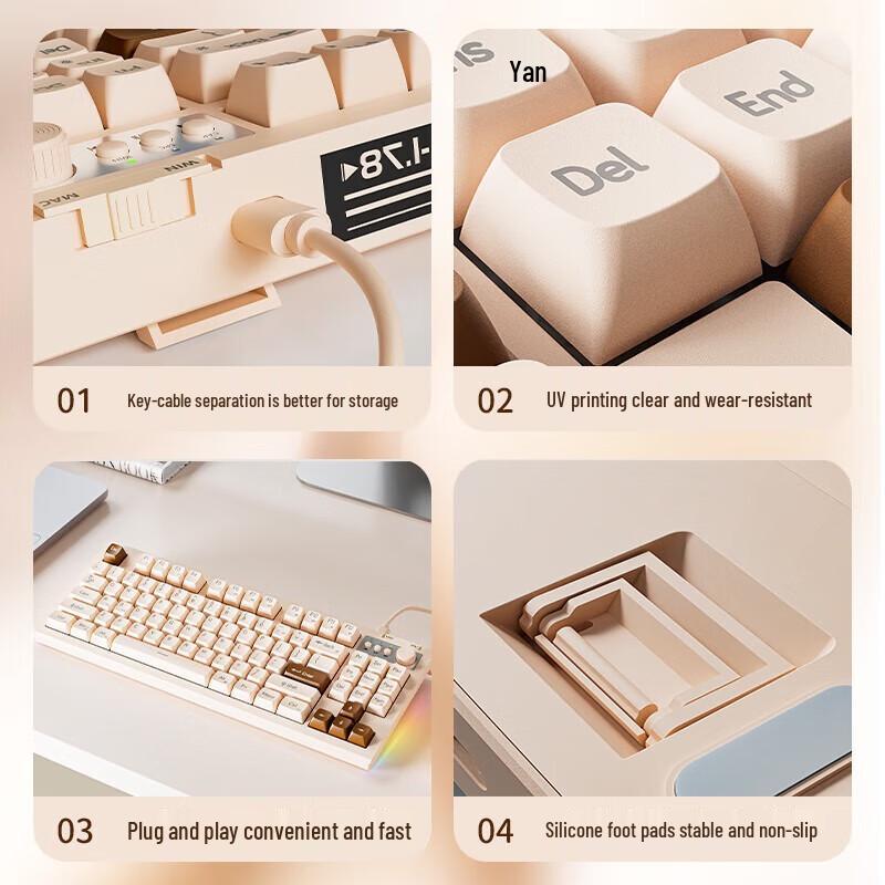 Qianxingzhe V87 Wired RGB Mechanical Feel Membrane Keyboard