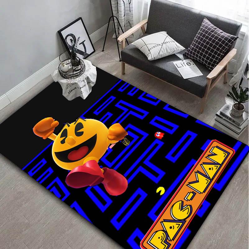 3D Gaming Map P PAC M MAN Cartoon Carpet Rug Art for Room Decor Home Bedroom Sofa Gifts Game Area Rug Non slip Floor Mat Present
