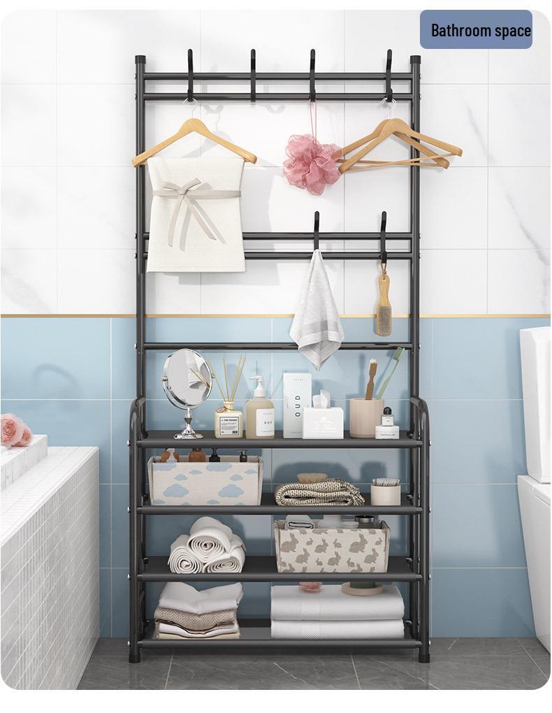 Modern Entryway Shoe and Coat Rack Cabinet: Multifunctional Storage for Shoes, Hats, and Coats