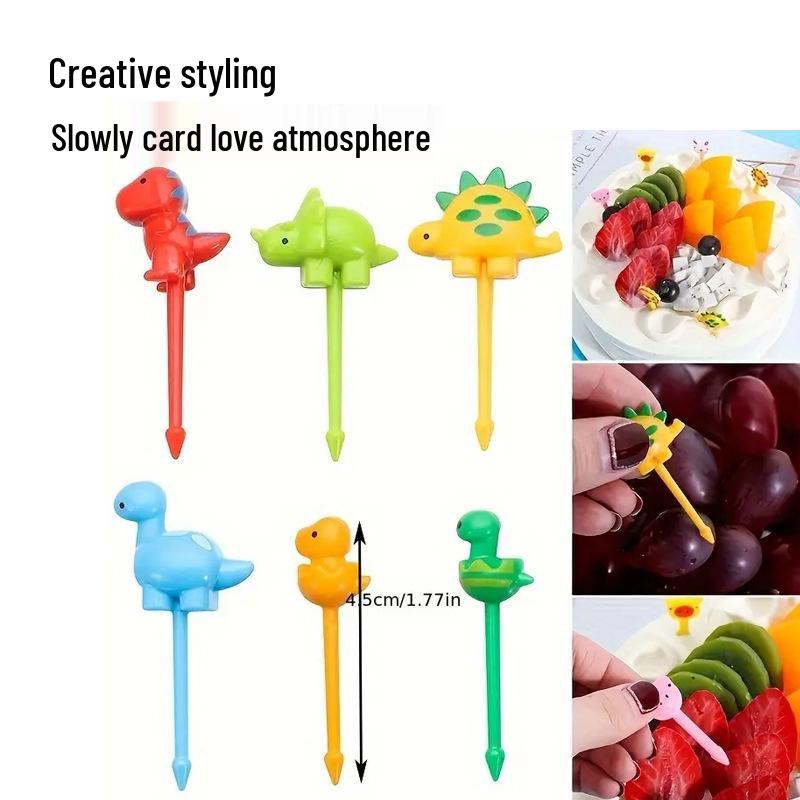 Creative Cartoon Animal Fruit Fork and Skewer Set for Kids - Perfect for Bento and Desserts