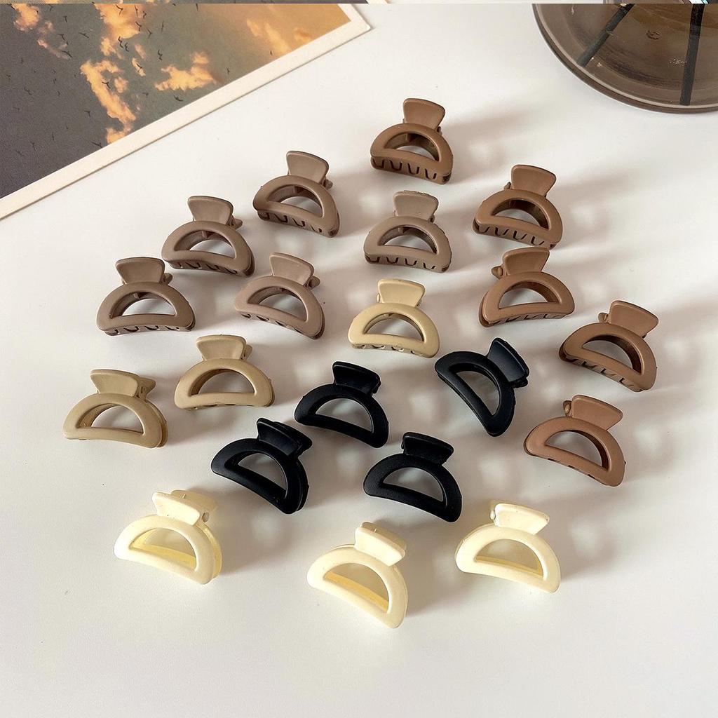 Mini Brown Cross-Border Claw Hair Clip for Bangs & Forehead