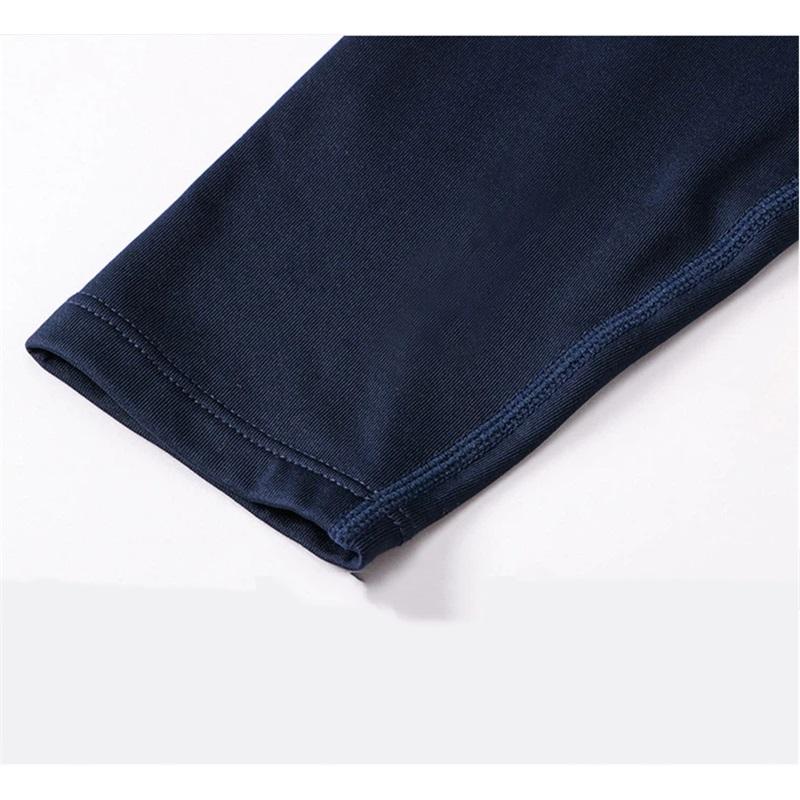 Men's Autumn Winter Fleece Fitness Clothes High Elastic Compression Sports Running Training Long Sleeve Warm Stand Collar Sweatshirt